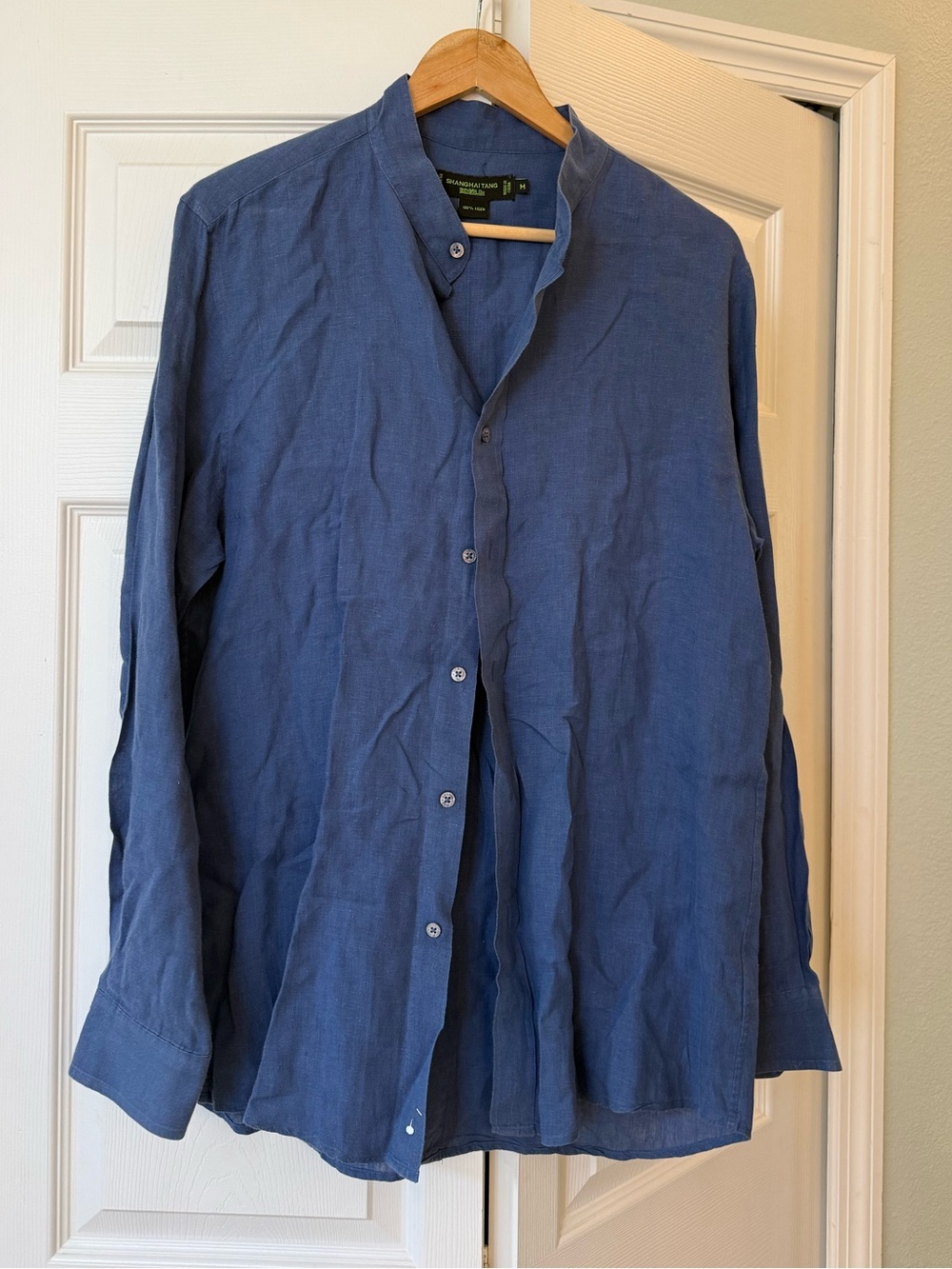 Shanghai tang blue linen shirt